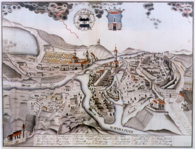 Historic map of Strakonice